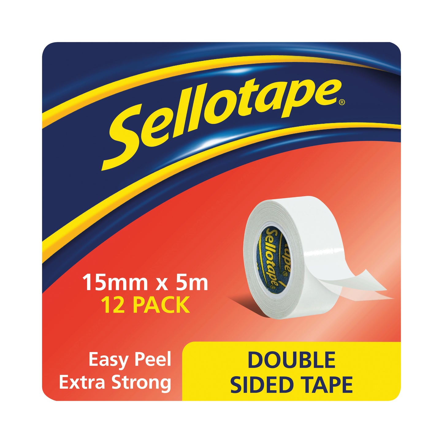Sellotape Double Sided Tape 15mmx5m (Pack of 12) 1445293
