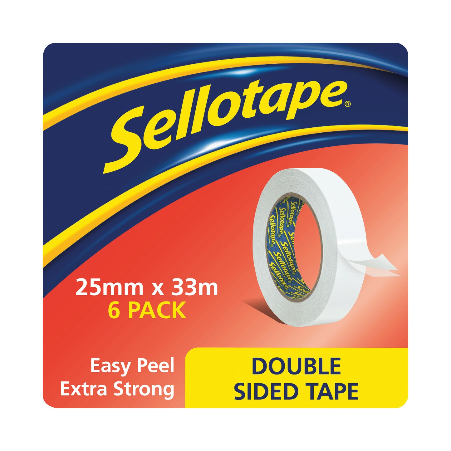 Sellotape Double Sided Tape 25mmx33m (Pack of 6) 1447052