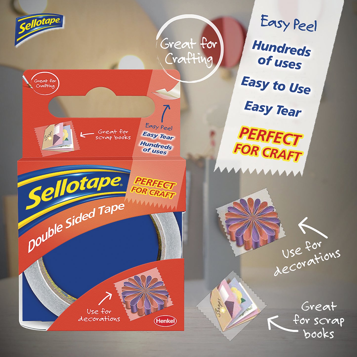 Sellotape Double Sided Tape 25mmx33m (Pack of 6) 1447052
