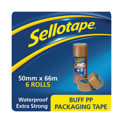 Sellotape Polypropylene Packaging Tape 50mmx66m Brown (Pack of 6) 1445172