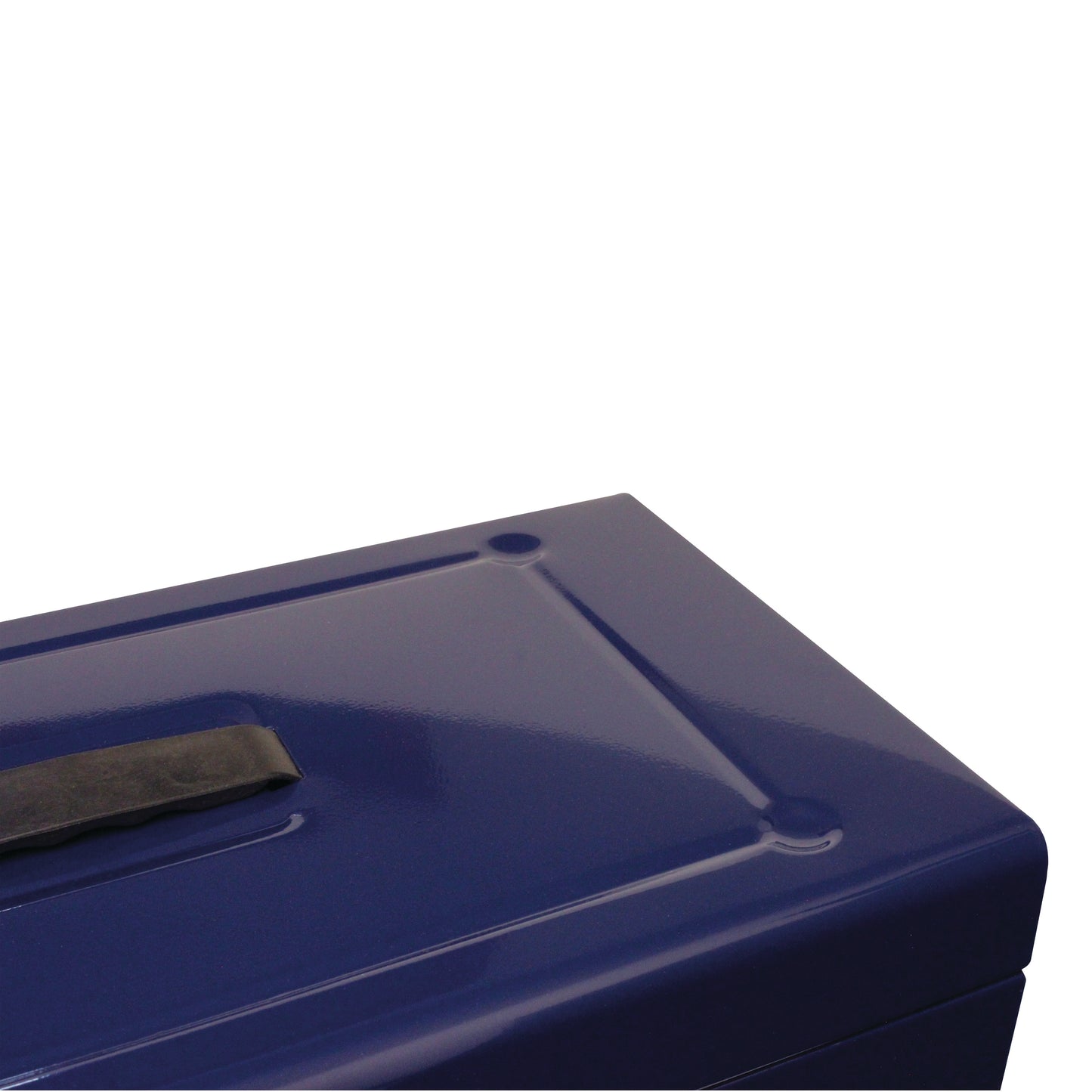 Cathedral Metal File Box Home Office Foolscap Blue HOBL