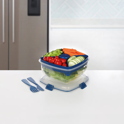Sistema Salad Max to Go Coloured Clip 1.63L Clear 21357