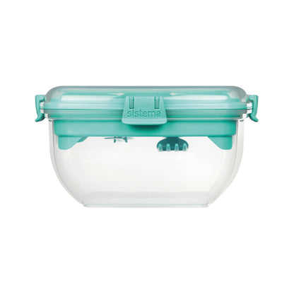 Sistema Salad Max to Go Coloured Clip 1.63L Clear 21357