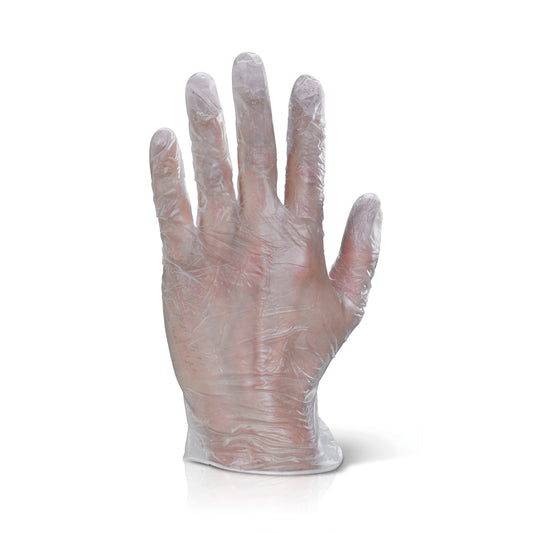 Beeswift Vinyl Powder Free Disposable Gloves (Pack of 1000) Clear M