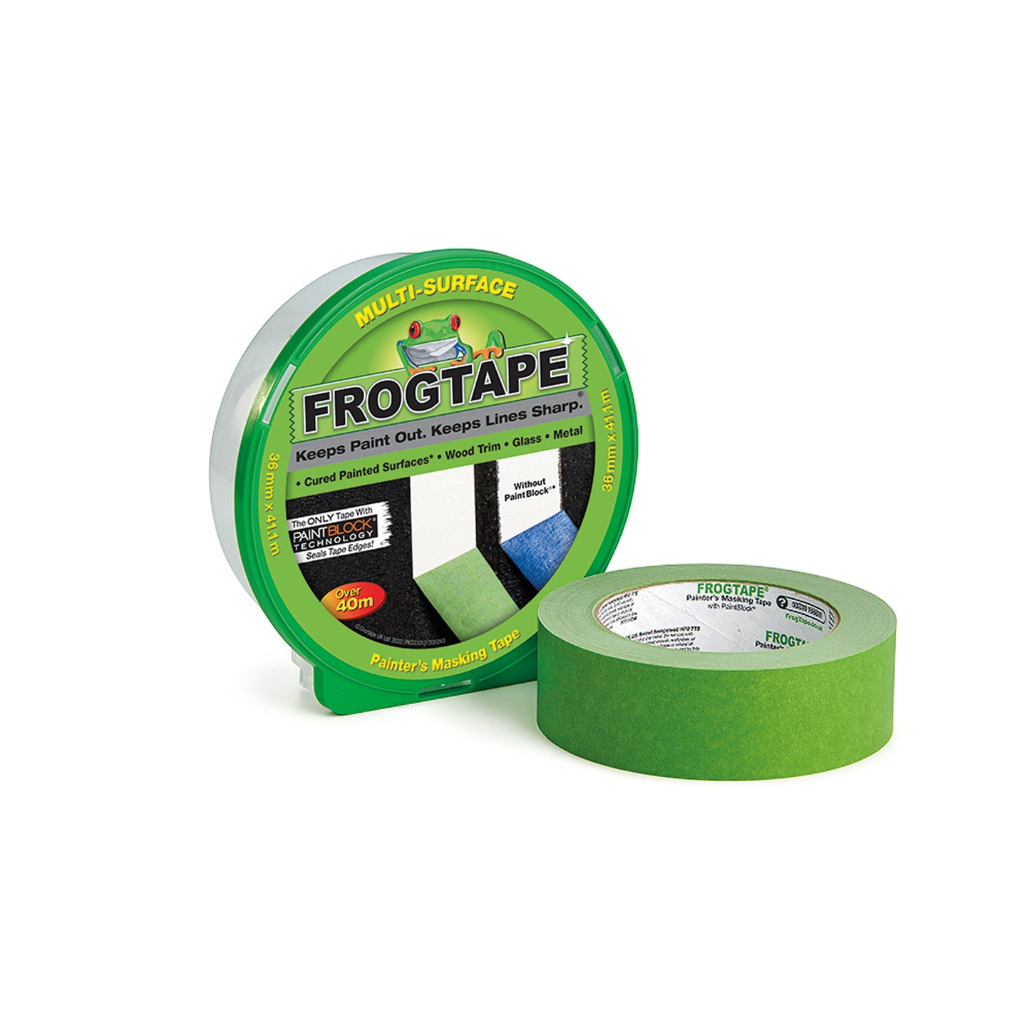 FrogTape Multi-Surface Masking Tape 36mmx41.1m Green (Pack of 10) 110137