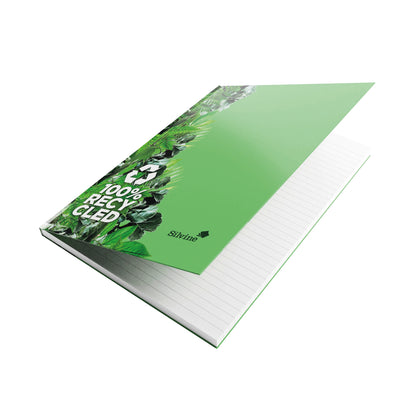 Silvine Premium Recycled Casebound Notebook Lined 120 Pages A4 R107