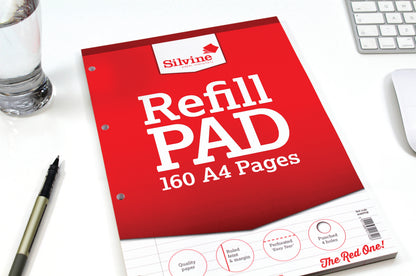 Silvine Ruled Headbound Refill Pad A4 160 Pages (Pack of 6) A4RPFM