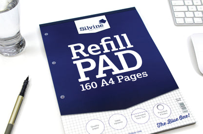 Silvine 5mm Square Headbound Refill Pad A4 160 Pages (Pack of 6) A4RPX