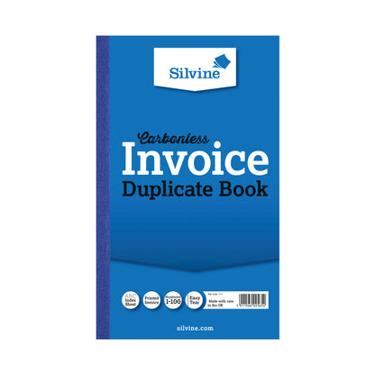 Silvine Carbonless Duplicate Invoice Book 210x127mm (Pack of 6) 711-T