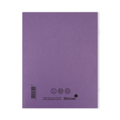 Silvine Exercise Book Ruled 229x178mm Purple (Pack of 10) EX100
