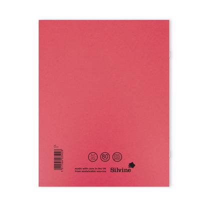 Silvine Exercise Book Ruled 229x178mm Red (Pack of 10) EX101
