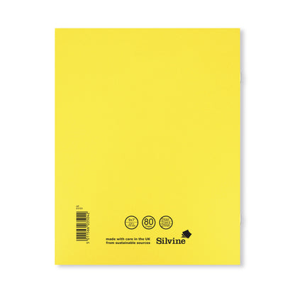 Silvine Exercise Book Ruled 229x178mm Yellow (Pack of 10) EX103