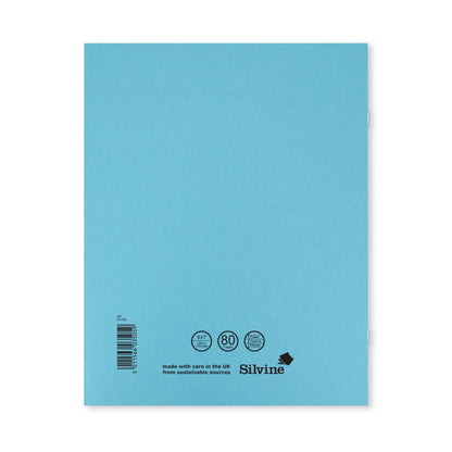 Silvine Exercise Book Ruled 229x178mm Blue (Pack of 10) EX104