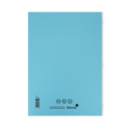 Silvine Exercise Book Ruled with Margin A4 Blue (Pack of 10) EX108