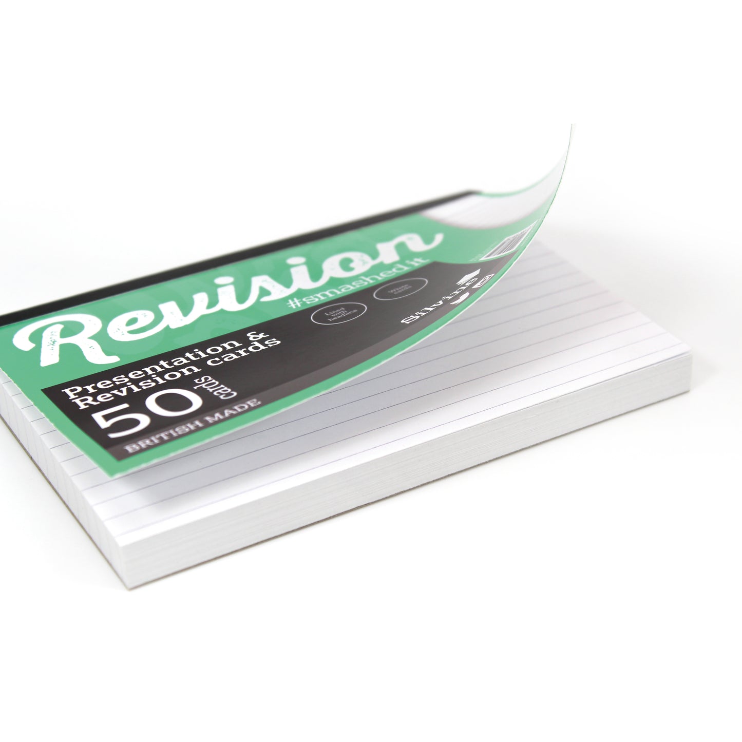 Silvine Revision Card Notepad 50 Card White (Pack of 1000) CR50