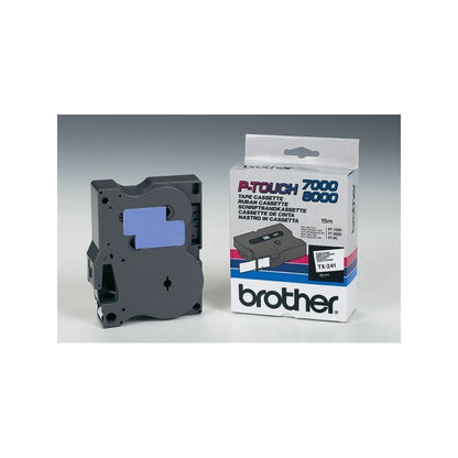 Brother TX-241 label-making tape Black on white