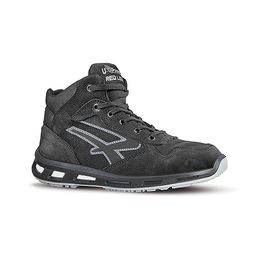 U.Power Lift Safety S3 Aluminium Toe Cap Nubuck Upper Boots 1 Pair Black 10.5