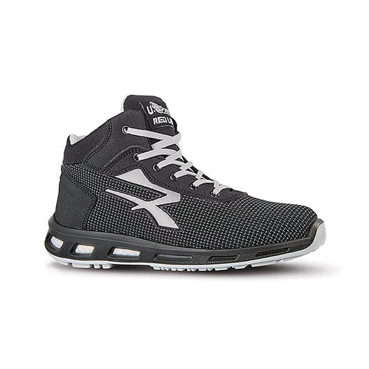 U.Power Stego Safety S3 Aluminium Toe Cap Boots 1 Pair Black 06.5