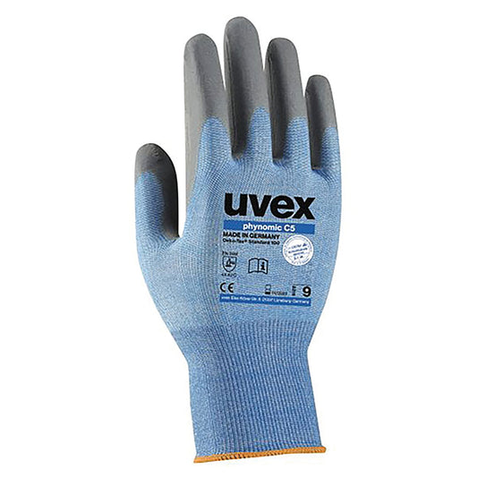 Uvex Phynomic C5 Cut Protection Gloves (Pack of 10) Blue 06