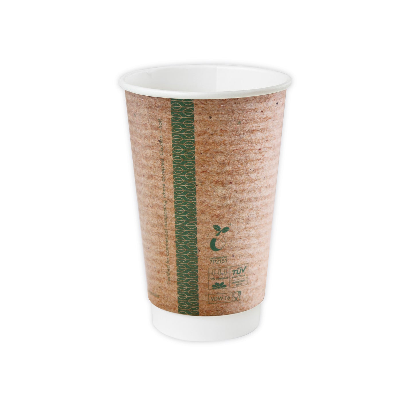 Vegware Cup 16oz Double Wall Kraft Brown (Pack of 400) VDW-16