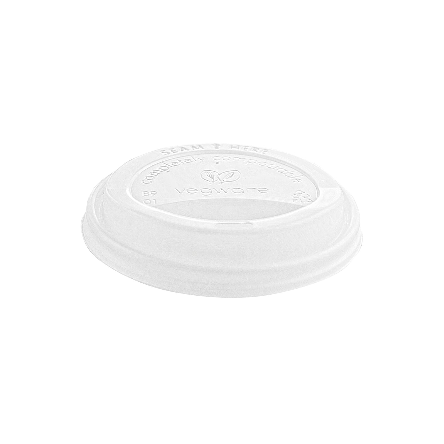 Vegware Hot Cup Lid 12oz 89-series White (Pack of 1000) VLID89S