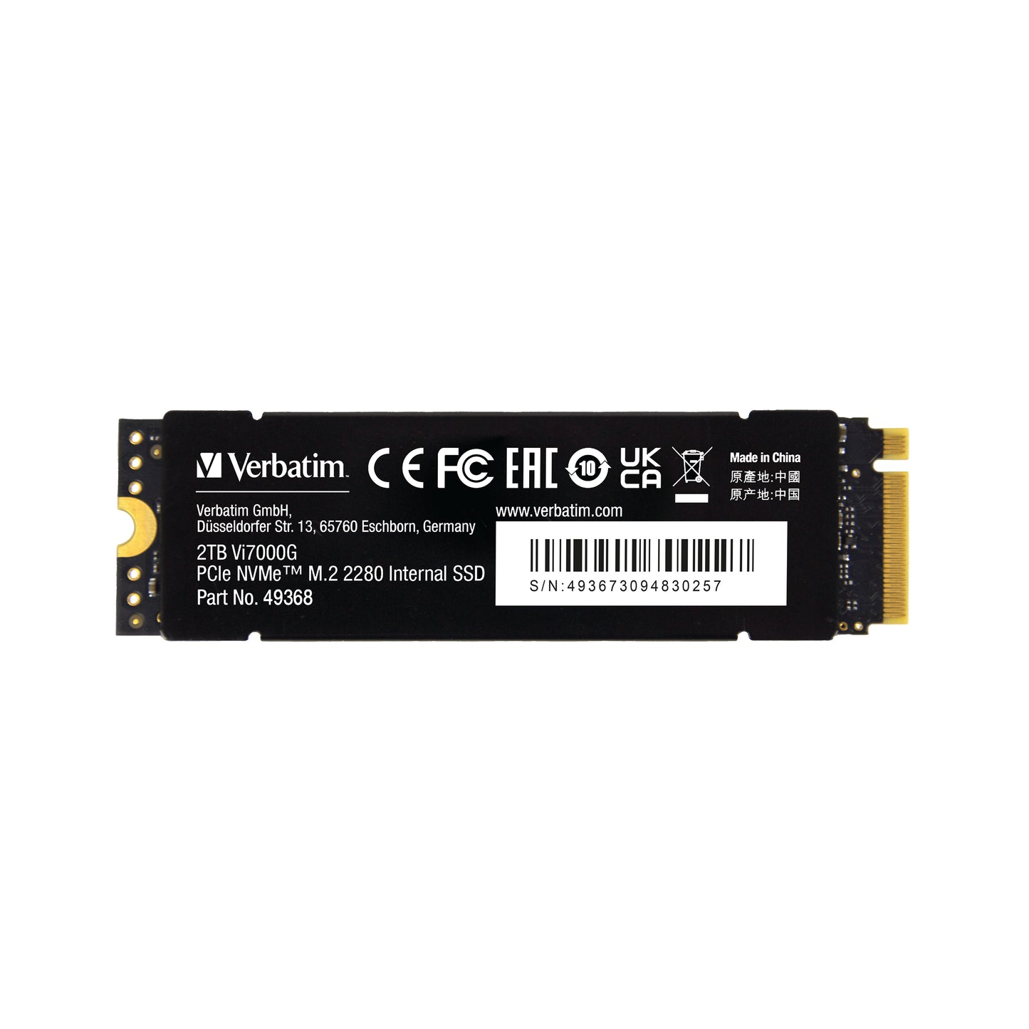 Verbatim Vi7000G PCIe NVMe M.2 SSD 2TB The Ultimate Gaming Solution