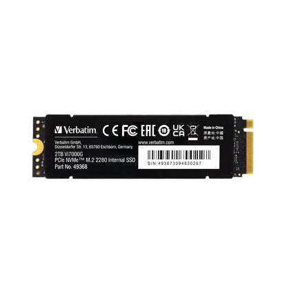 Verbatim Vi7000G PCIe NVMe M.2 SSD 2TB The Ultimate Gaming Solution