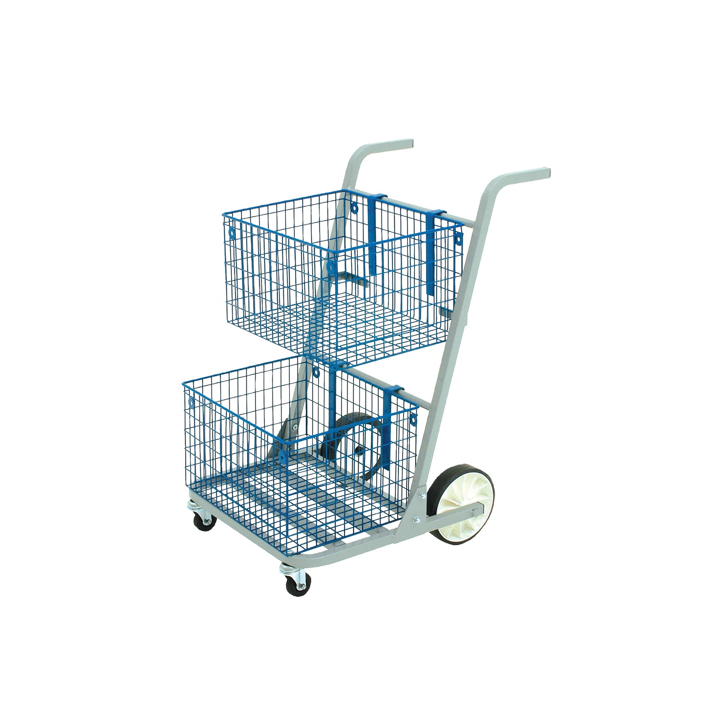 GoSecure Major Mail Trolley Removable Baskets Silver MT2SIL