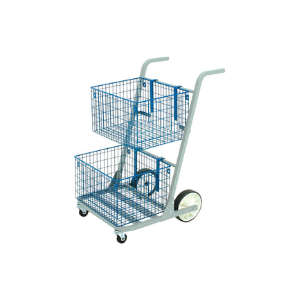 GoSecure Major Mail Trolley Removable Baskets Silver MT2SIL