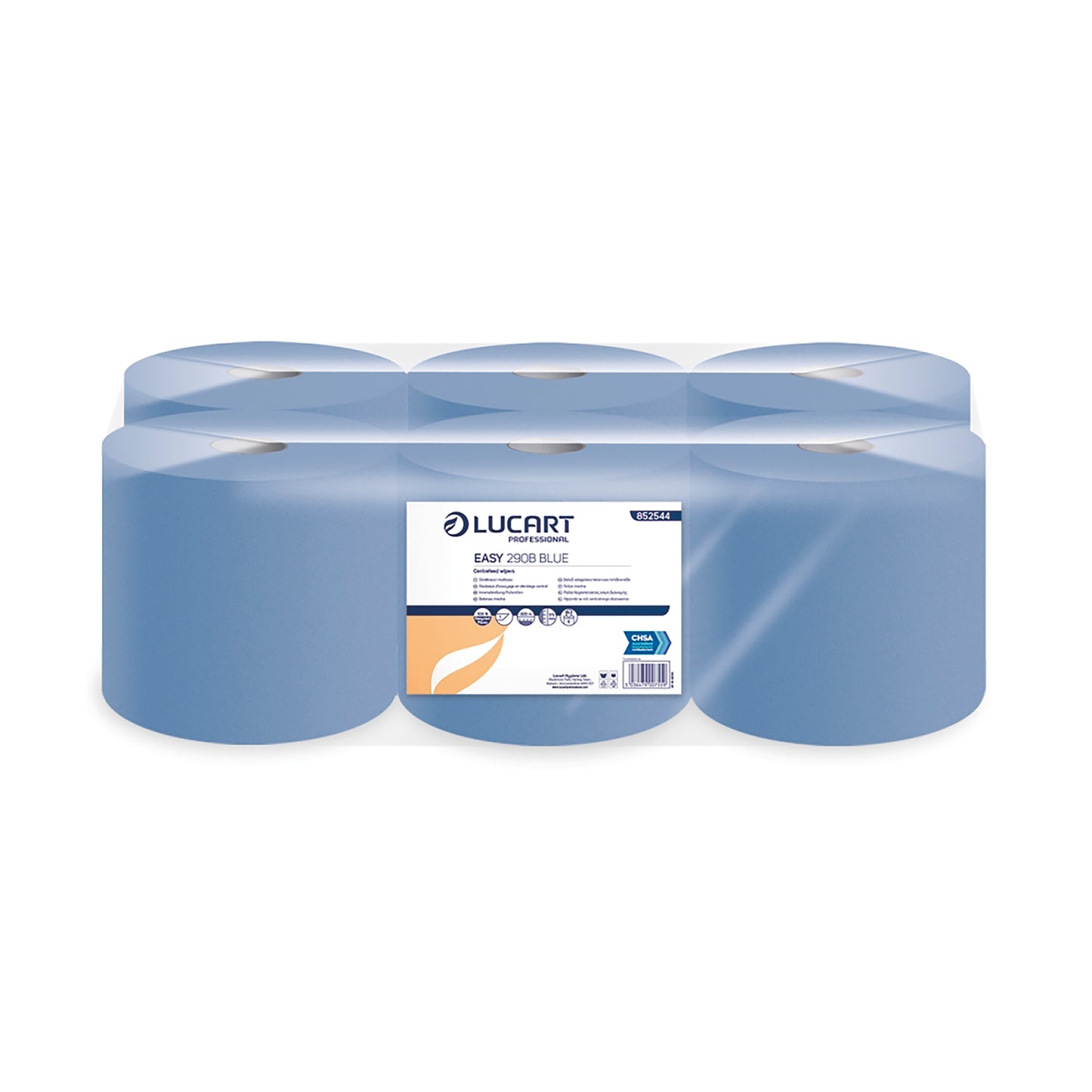 1-Ply Blue Centrefeed Rolls 300mx175mm (Pack of 6) 852660