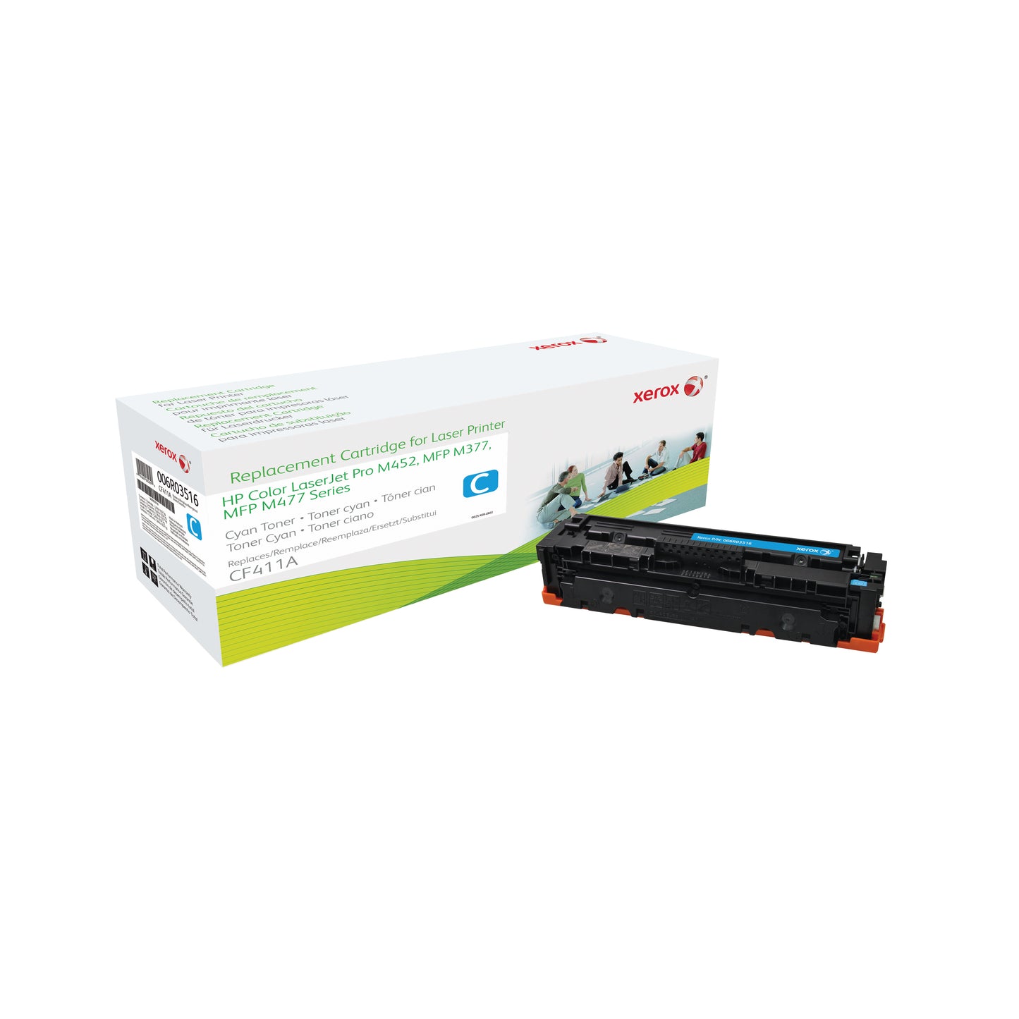 Everyday™ Cyan Remanufactured Toner by Xerox compatible with HP 410A (CF411A), Standard capacity