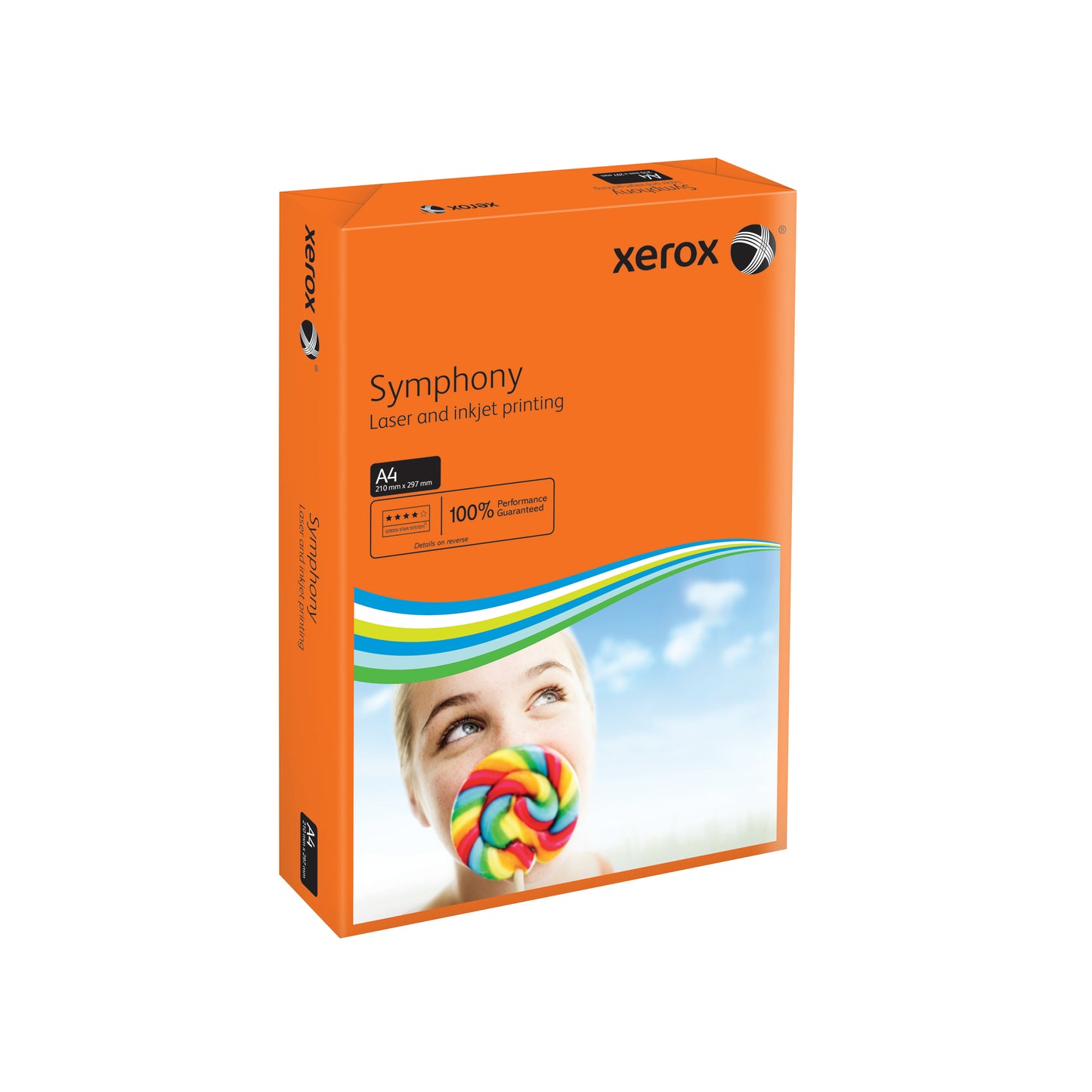 Xerox Symphony A4 Paper 80gsm Deep Tints Orange Ream 003R93953 (Pack of 500) 003R93953