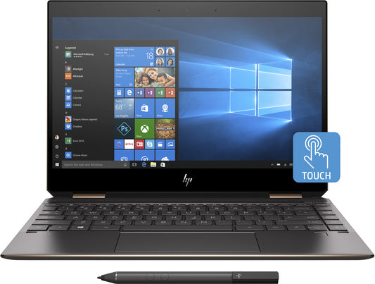 HP Spectre x360 13-ap0010na Intel® Core™ i7 i7-8565U Hybrid (2-in-1) 33.8 cm (13.3") Touchscreen Full HD 16 GB DDR4-SDRAM 1.02 TB SSD Wi-Fi 5 (802.11ac) Windows 10 Home Black, Silver