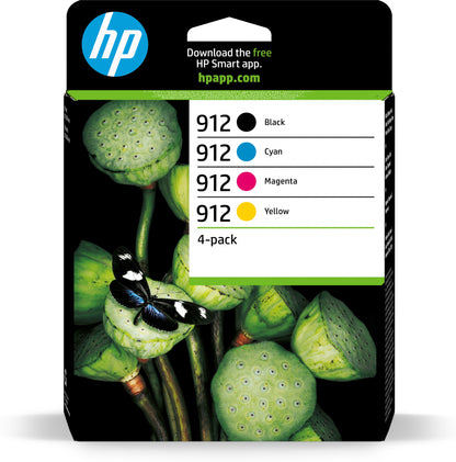 HP 912 4-pack Black/Cyan/Magenta/Yellow Original Ink Cartridges