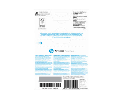 HP Advanced Glossy Photo Paper-100 sht/10 x 15 cm borderless