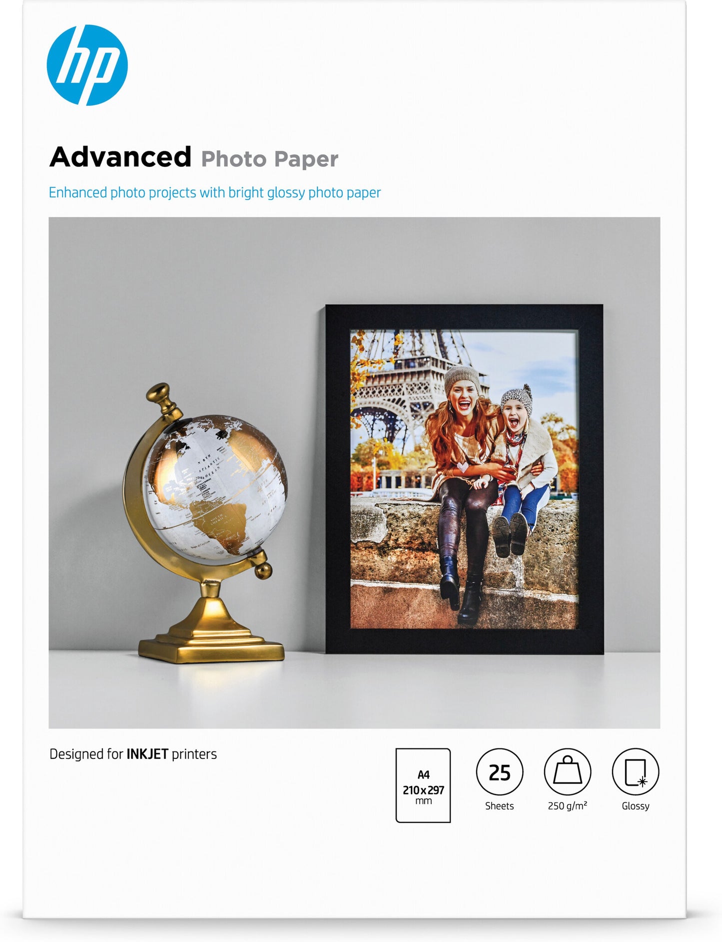 HP Advanced Glossy Photo Paper-25 sht/A4/210 x 297 mm