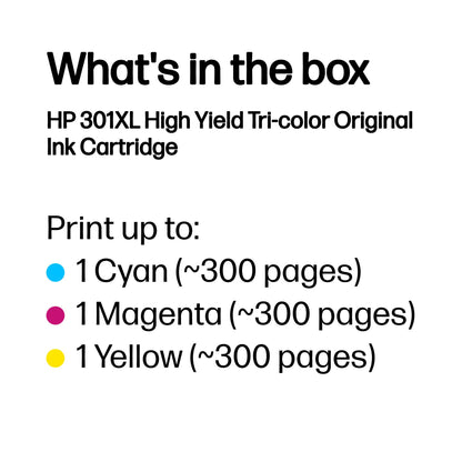 HP 301XL High Yield Tri-color Original Ink Cartridge