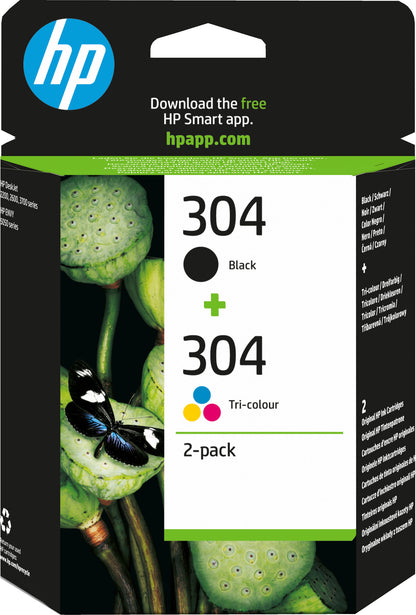 HP 304 2-pack Black/Tri-color Original Ink Cartridges