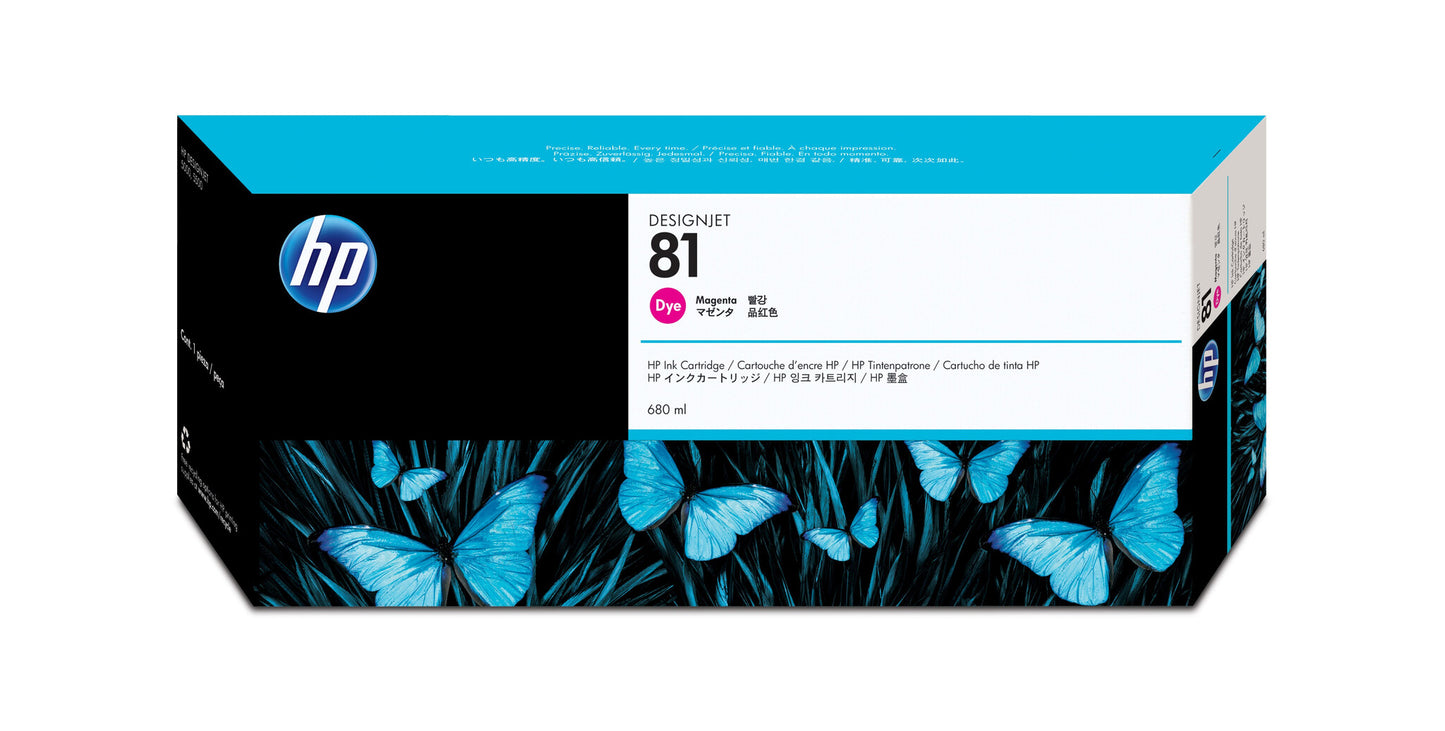 HP 81 680-ml Magenta Dye Ink Cartridge