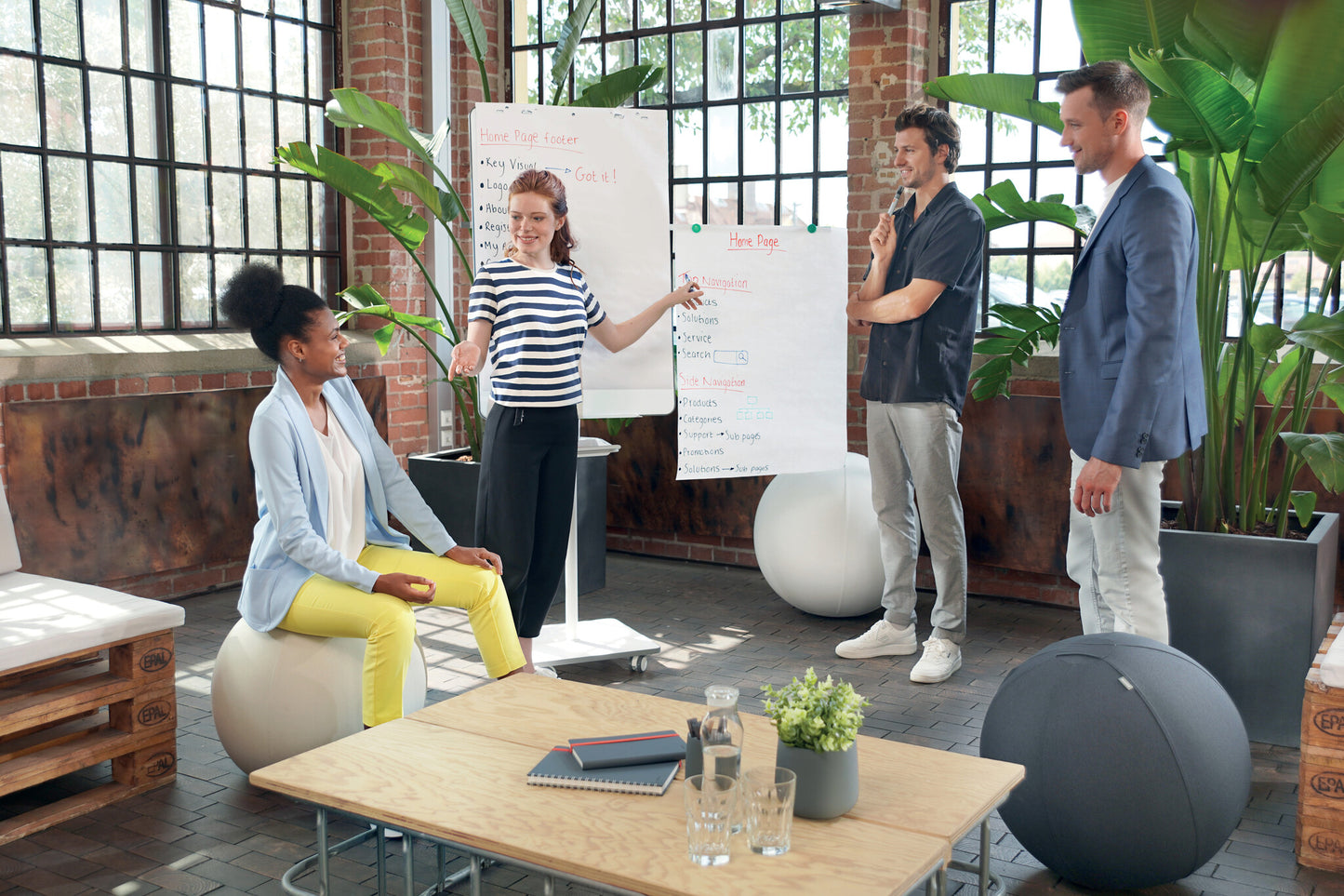 Nobo Move & Meet Mobile Magnetic Flipchart Easel 680x1040mm