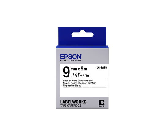 Epson Label Cartridge Standard LK-3WBN Standard Black/White 9mm (9m)