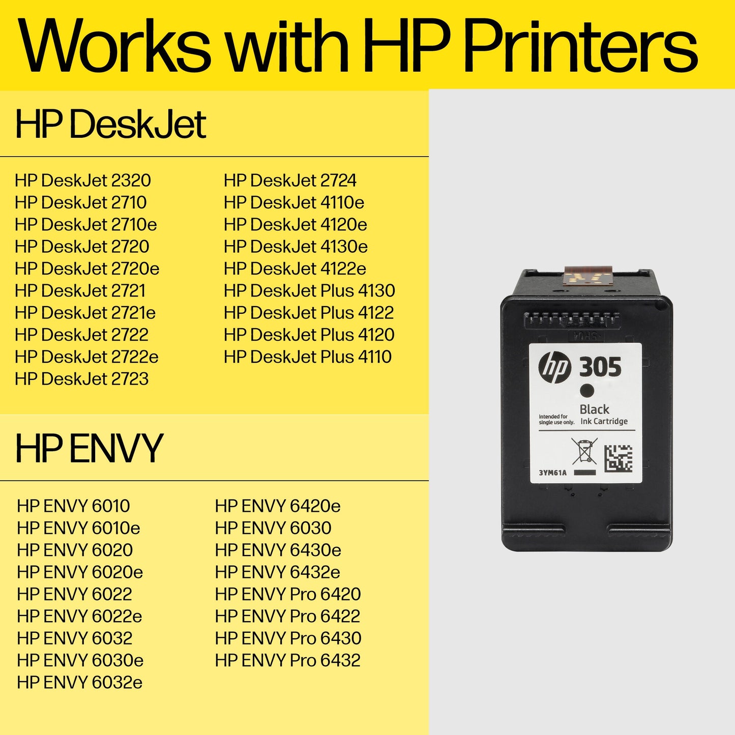 HP 305 Tri-color Original Ink Cartridge