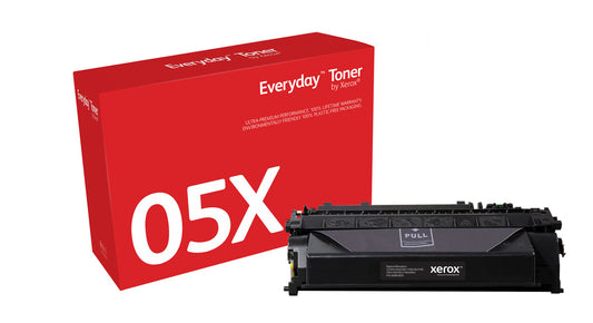 Everyday ™ Black Toner by Xerox compatible with HP 05X (CE505X/ CRG-119II/ GPR-41), High capacity