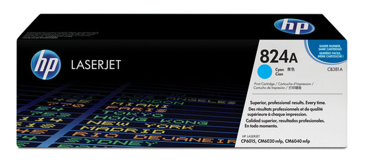 HP 824A Cyan Original LaserJet Toner Cartridge