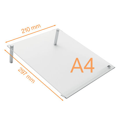 Nobo Transparent Acrylic Mini Whiteboard Slanted Desktop Writing Pad A4