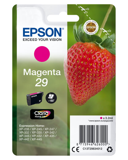 Epson Strawberry Singlepack Magenta 29 Claria Home Ink