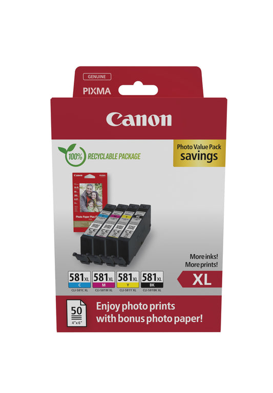 Canon 2052C006 ink cartridge 4 pc(s) Original High (XL) Yield Black, Cyan, Magenta, Yellow