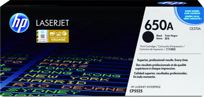 HP 650A Black Original LaserJet Toner Cartridge