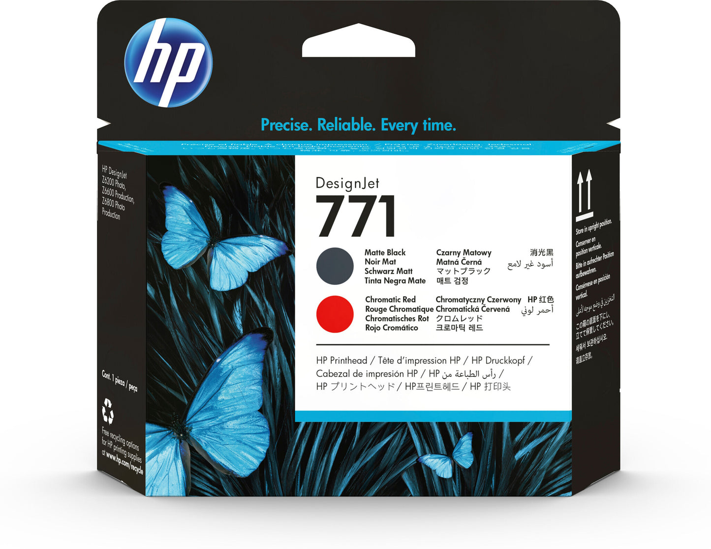 HP 771 Matte Black/Chromatic Red DesignJet Printhead print head Inkjet
