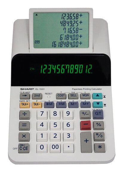 Sharp EL-1501 calculator Desktop Printing Multicolour, White
